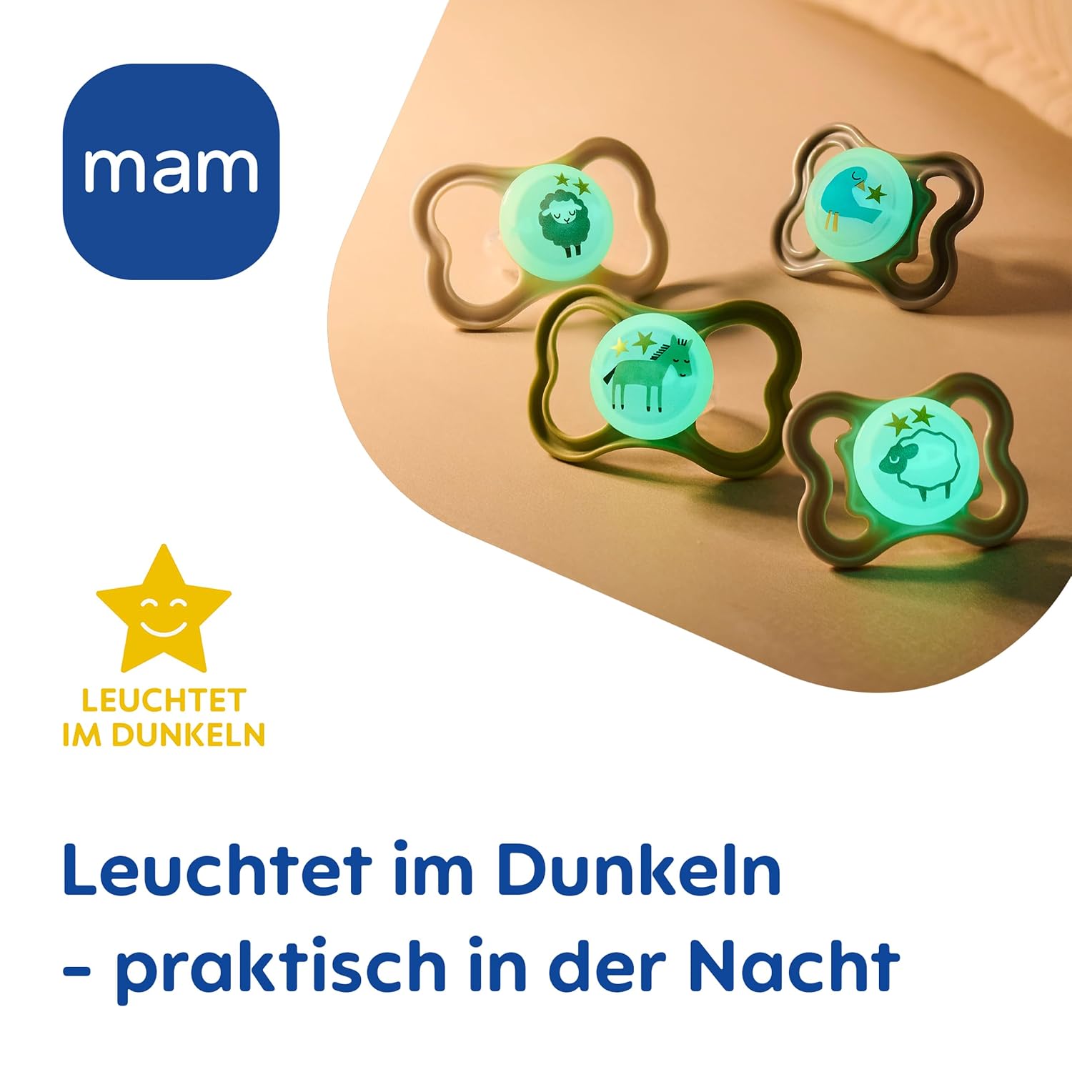 MAM Supreme Night silicone pacifier 0–6 months x2