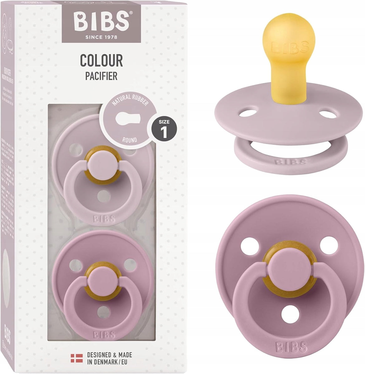 BIBS COLOUR sucettes apaisantes 2pack caoutchouc 0-6mois
