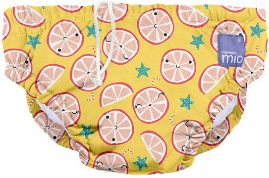 BAMBINO MIO pielucha do pływania cytrusy 0-6msc, żółta pieluszka do pływania z nadrukiem cytryn
