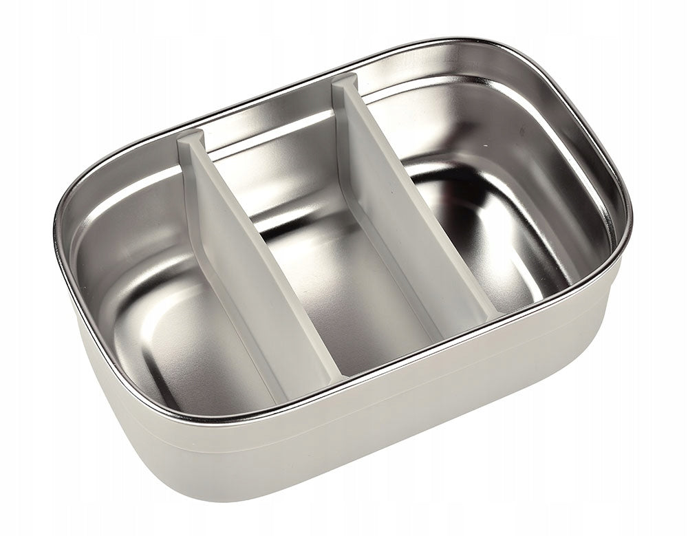 BEABA śniadaniówka lunchbox STAL nierdzewna 760ml z przegrodami, lunchbox ze stali nierdzewnej z 2 przegródkami