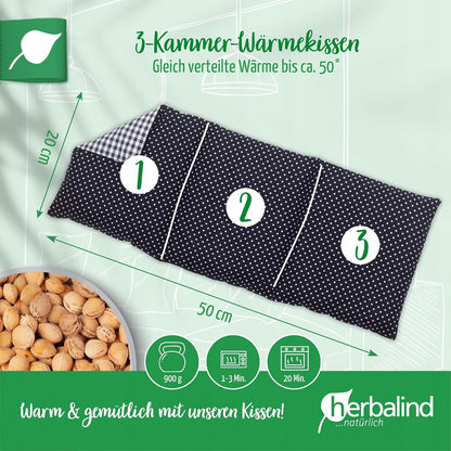 HERBALIND Kirschkernkissen XL 900g 50x20cm