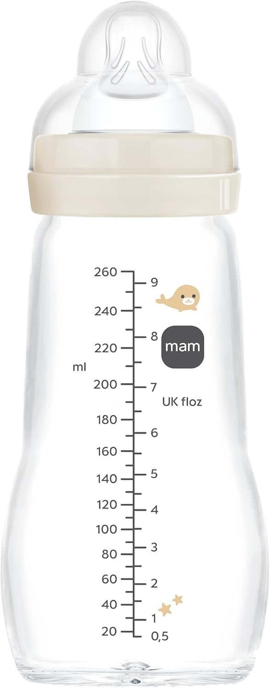 MAM Feel Good butelka szklana 260 ml 2 m+ smoczek 2 STWORZENIA MORSKIE – zdjęcie 2