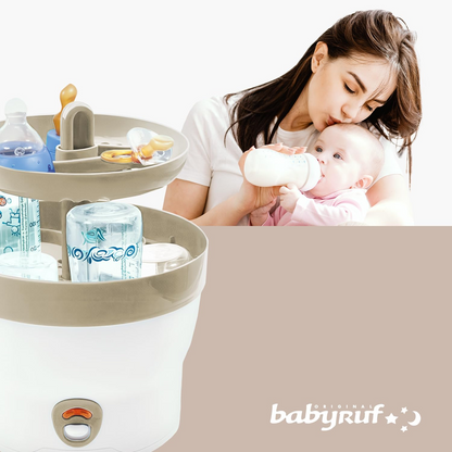 BABYRUF BS29 električni parni sterilizator 6 stekleničk v 11min + klešče
