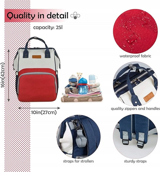 NEVEQ rucsac pentru scutece și accesorii