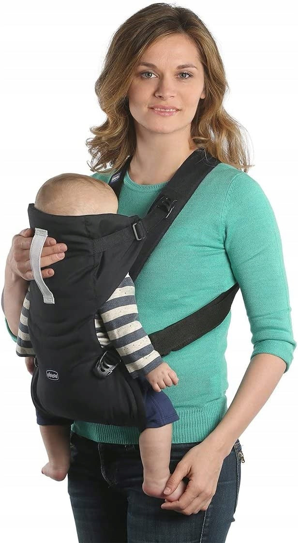 CHICCO EASY FIT nosidełko ergonomiczne czarne, noszenie dziecka od urodzenia w pozycji M, do 9 kg