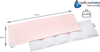 Bouillotte en coton avec noyaux de cerise MEDI PARTNERS 20x60 cm chaud et froid