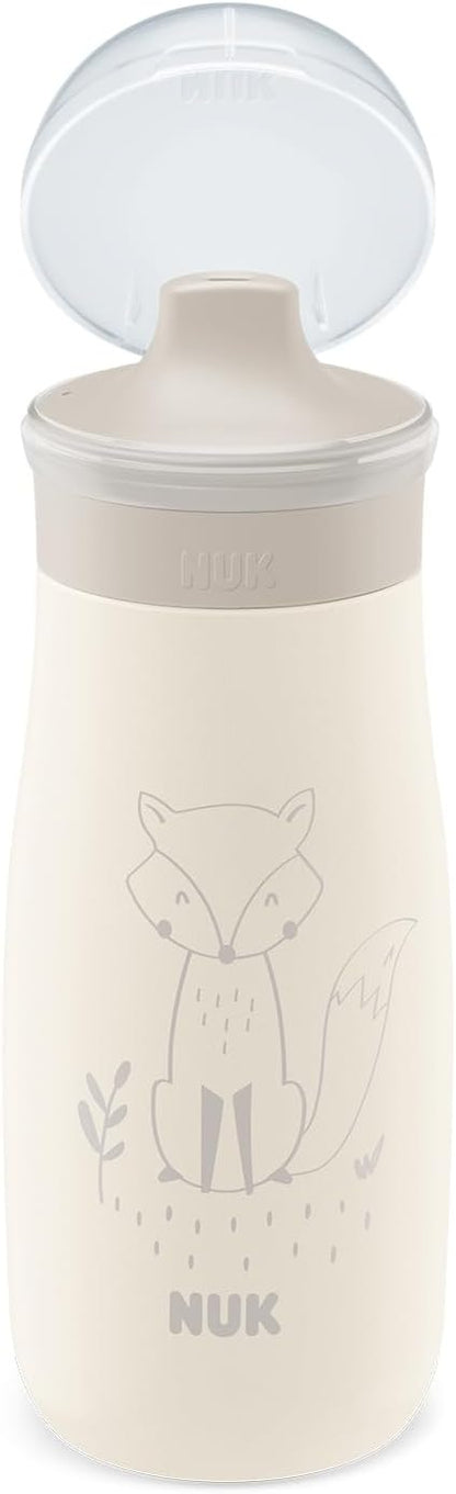 NUK Mini-Me Sip biberon din oțel cu muștiuc rigid 300 ml 9 m+ VULPE