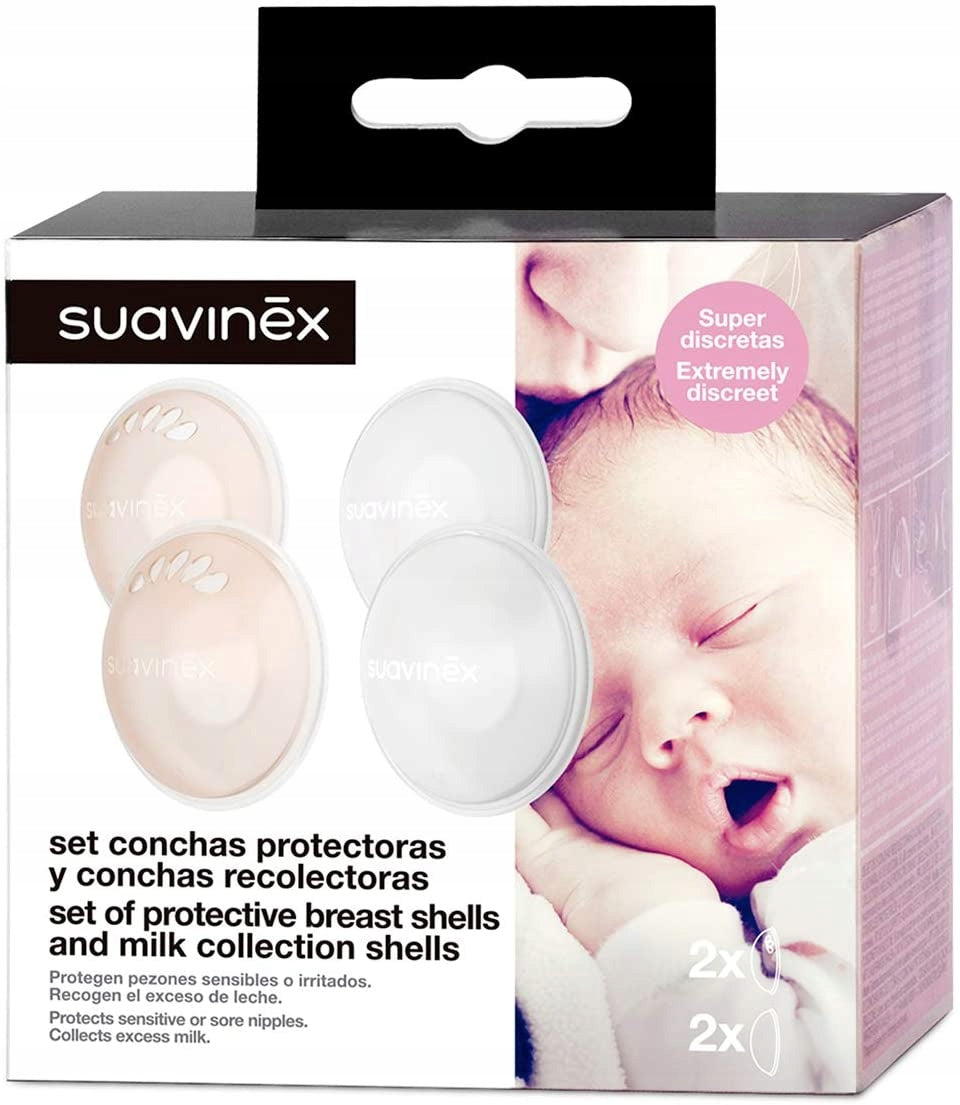 SUAVINEX muszle laktacyjne do zbierania pokarmu + muszle ochronne