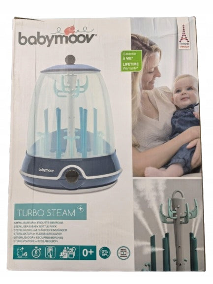 BABYMOOV Turbo Steam+ 2-in-1 Sterilisator, Trockner, 6 Flaschen, 6 Minuten