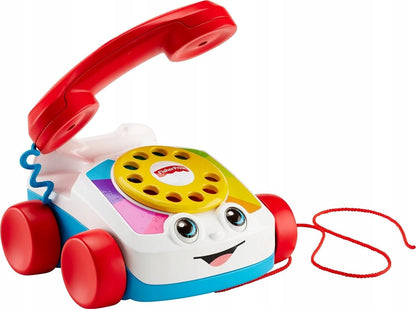 FISHER-PRICE telephone with a dial to turn and a string to pull