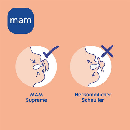 MAM Supreme Night silicone pacifier 0–6 months x2