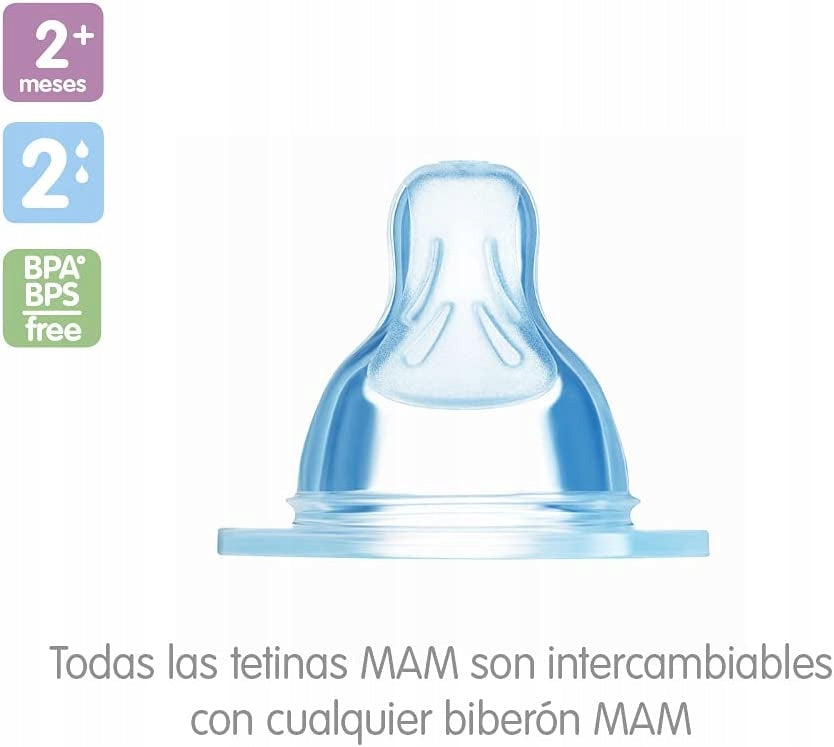 MAM smoczek do butelki x2 2m+