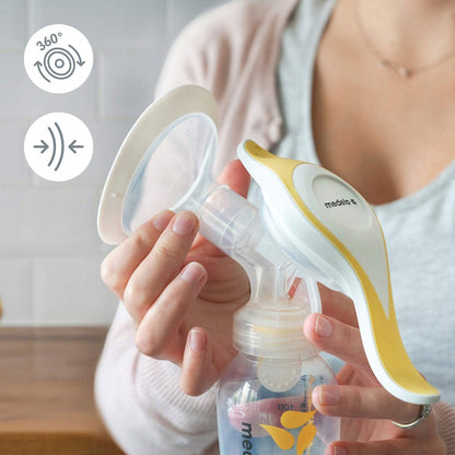 MEDELA Harmony laktator ręczny zestaw Essentials, ręczny 2-fazowy laktator z butelką i lejkiem PersonalFit Flex