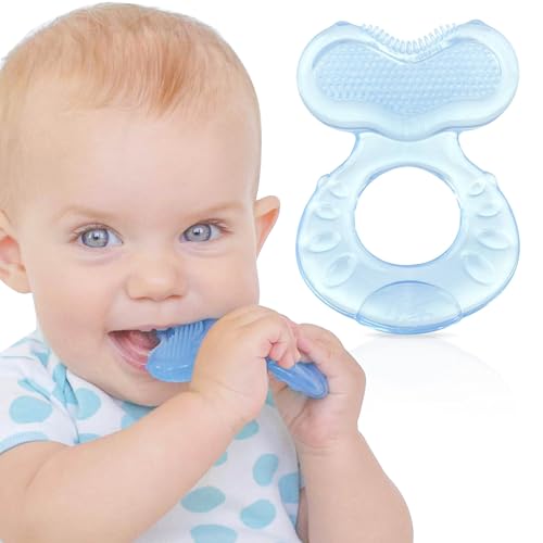 NUBY Teethe-eez silikonové kousátko s pouzdrem modré 3m+