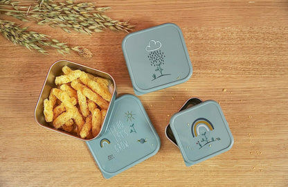 LASSIG Snackbox acél SNACKTARTÓ DOBOZOK x3