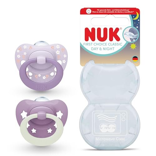 NUK First Choice Classic Day & Night smoczki 6-18m różowe 2 szt. – zdjęcie produktu 2