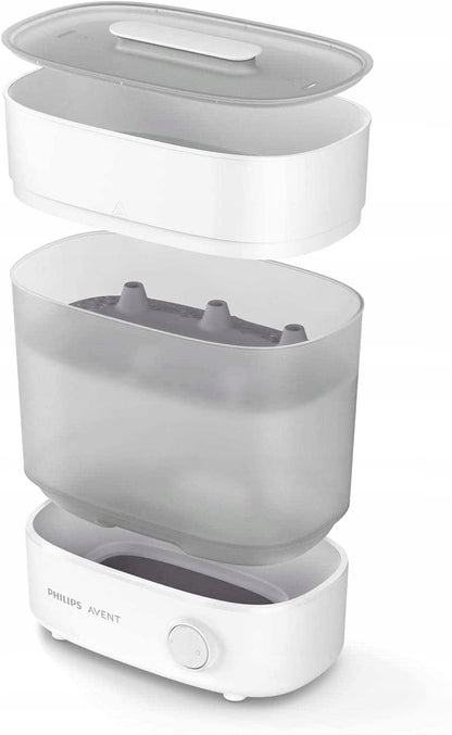 PHILIPS AVENT elektryczny sterylizator parowy 1, biało-szary, do sterylizacji butelek