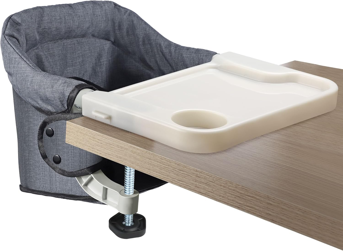 TOOGLE Reisehochstuhl zur Befestigung am Tisch mit Tischplatte