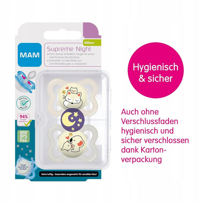 MAM Supreme Night silicone pacifier 0–6 months