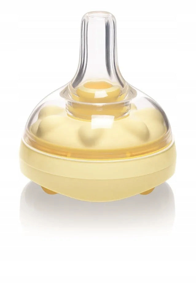 MEDELA butelka 150 ml + smoczek CALMA, żółty smoczek do karmienia 0+, wolny od BPA