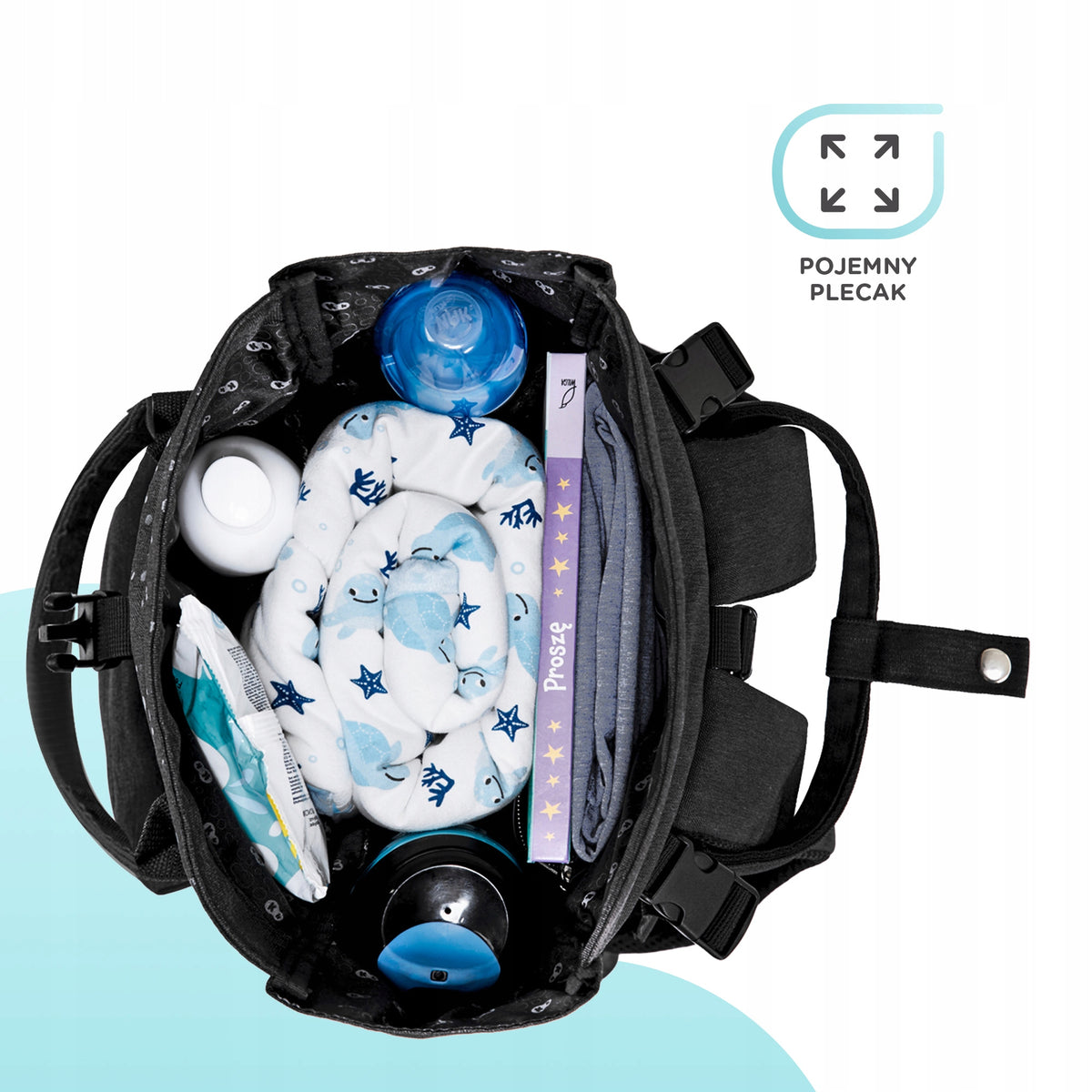 KINDERKRAFT MOONPACK CONFETTI plecak na pieluchy i akcesoria