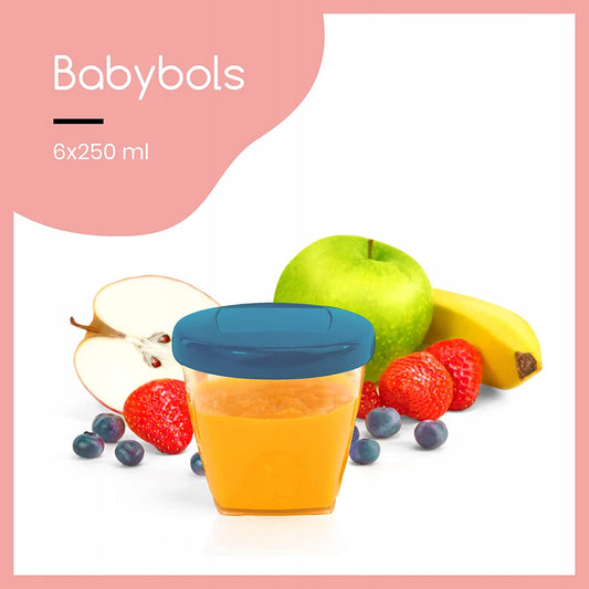 BABYMOOV Babybols recipientes 6 x 250 ml para bebés