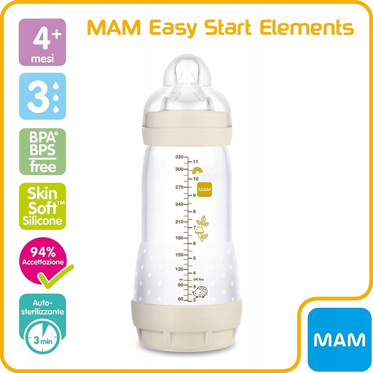 MAM Easy Start butelka antykolkowa 320ML