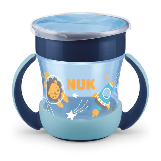 NUK Mini Magic Cup auslaufsicherer Trinklernbecher, im Dunkeln leuchtend, 360°, 160 ml, ab 6 Monaten