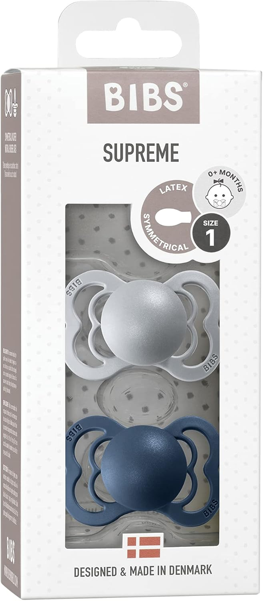 BIBS SUPREME2 rubber nipples, symmetricalage 0-6 monthsmulticolouredGood, new condition, replacement packaging