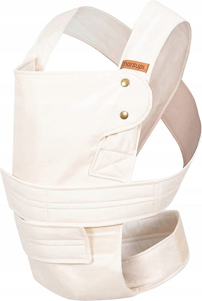 MARSUPI 2.0 nosidełko ergonomiczne S/M 3,5 - 15 kg beżowe, miękkie i wygodne nosidło dla niemowląt