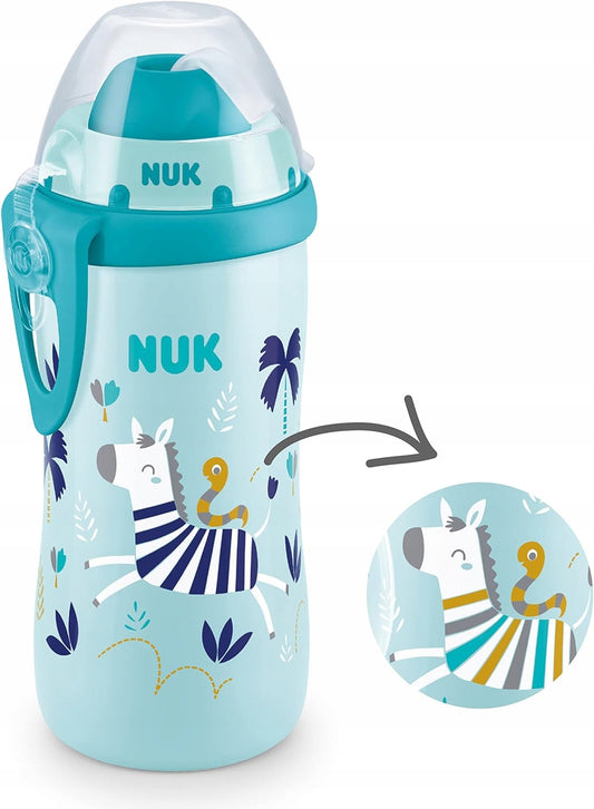 NUK Flexi Cup BOTTIGLIA con cannuccia 300 ml effetto camaleonte