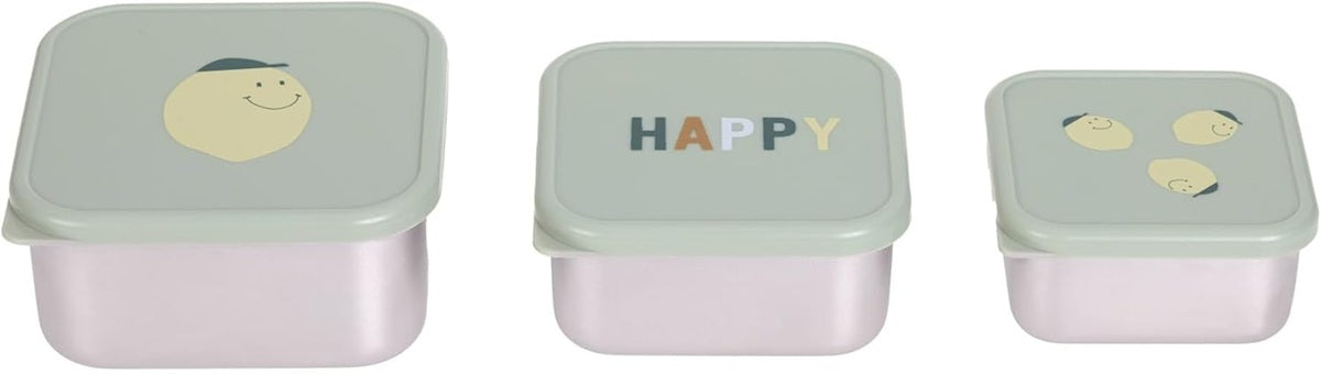LASSIG Snackbox ατσάλινα κουτιά για σνακ x3