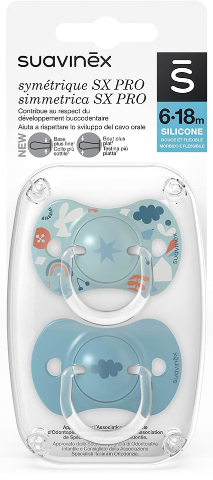 SUAVINEX chupete SX PRO x2 de silicona 6-18 meses