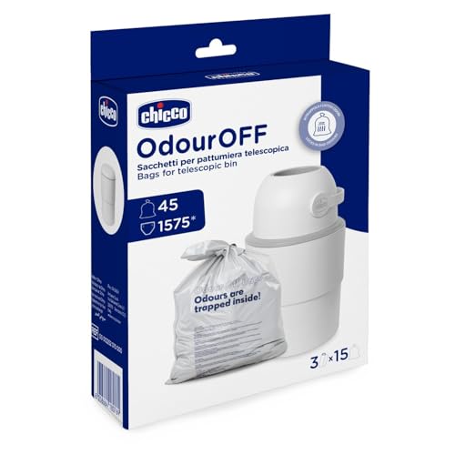 Chicco Odour Off worki do pojemnika na pieluchy 3x 15