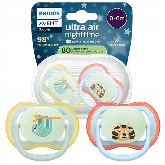 PHILIPS AVENT Ultra Air NIGHT soothers x2