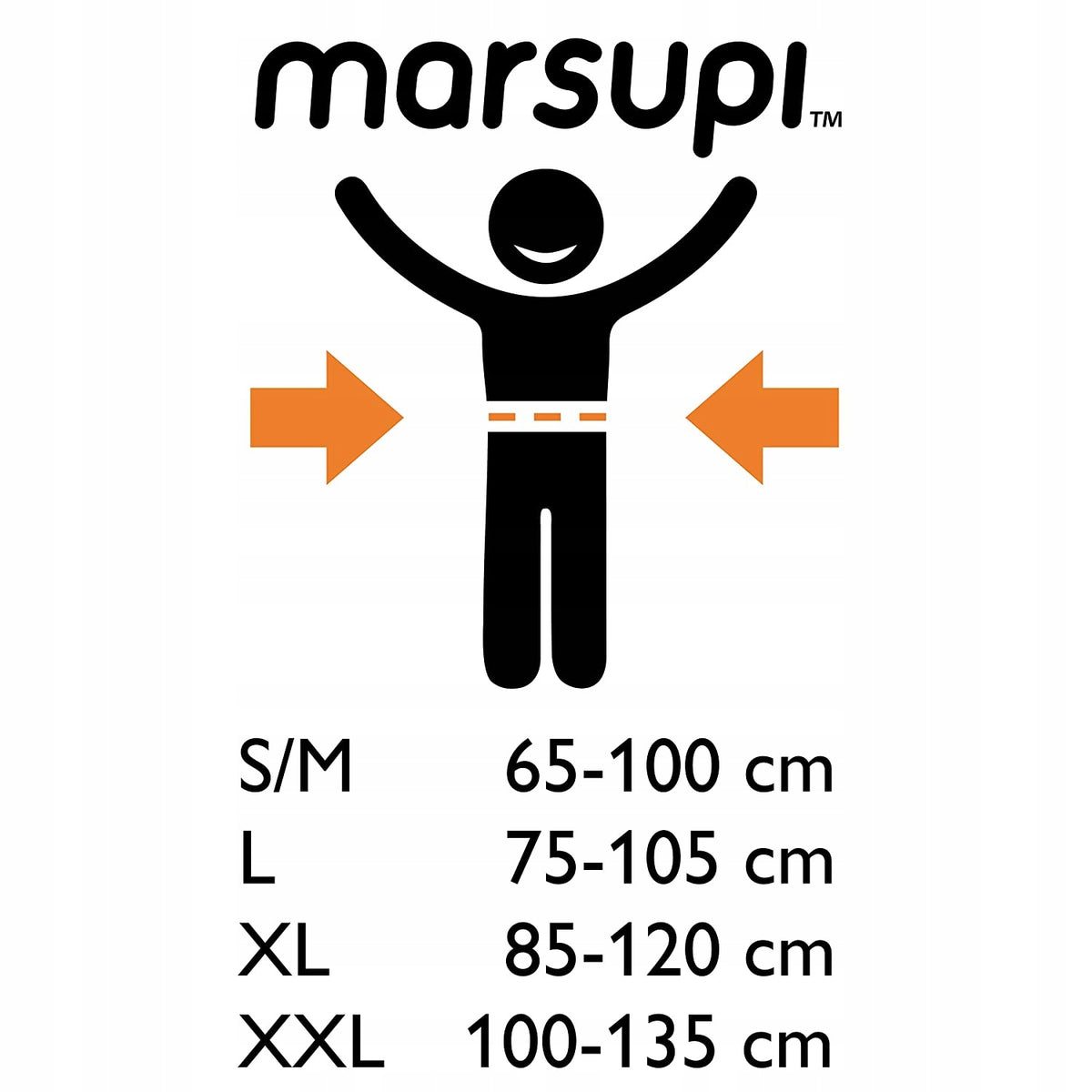 MARSUPI 2.0 nosidełko ergonomiczne S/M 3,5 - 15 kg, regulacja rozmiaru 65-100 cm