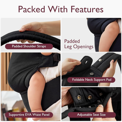 MOMCOZY draagzak voor pasgeborenen en baby's 3-20kg verstelbaar