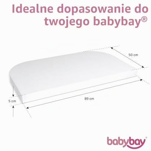 BABYBAY Deluxe Organic prześcieradło 89x50 cm białe