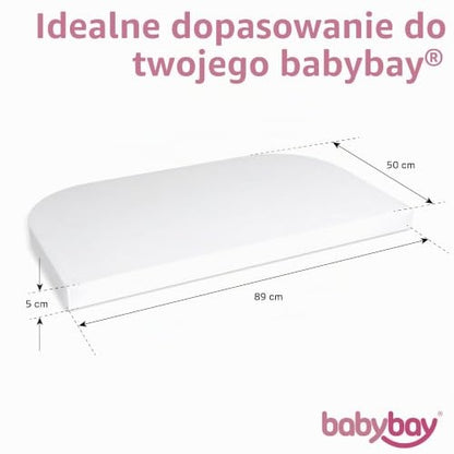 BABYBAY Deluxe Organic prześcieradło 89x50 cm białe