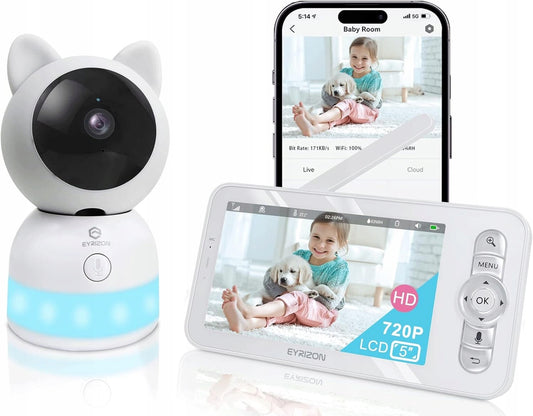 EYRIZON elektronska varuška z daljinskim upravljanjem 5" 2K HD + aplikacija