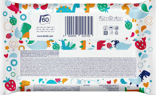 KINDII Fun nawilżany papier toaletowy spłukiwalny x60 – zdjęcie produktu 2
