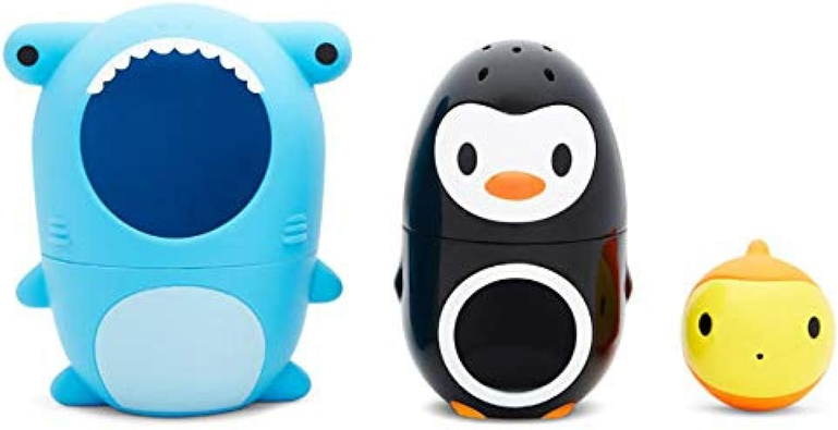 MUNCHKIN Sharky & Pals zabawka do kąpieli 3w1 ryba, pingwin, rekin