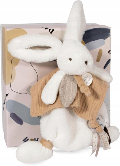 DOUDOU et Compagnie jucărie de pluș de confort IEPURAȘ cu pompon, 25 cm