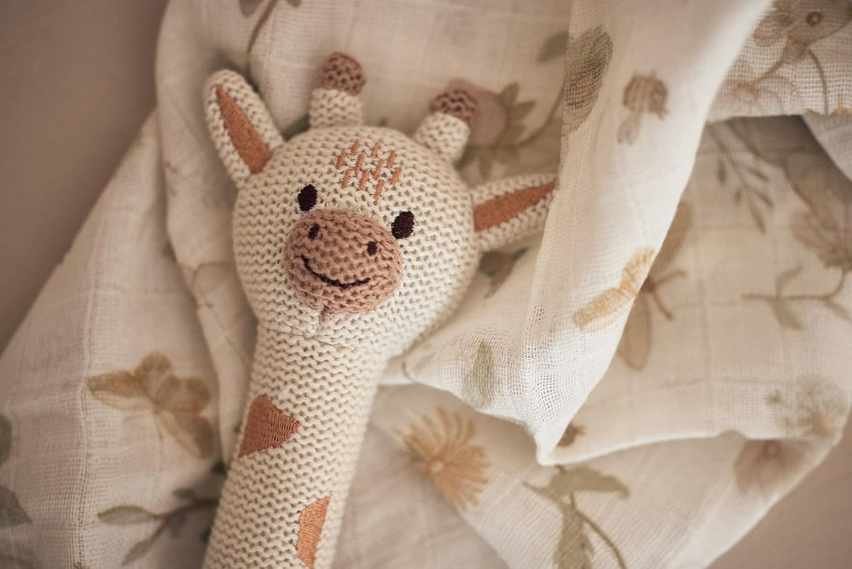 JOLLEIN zornăitoare pentru bebeluși 20cm girafă
