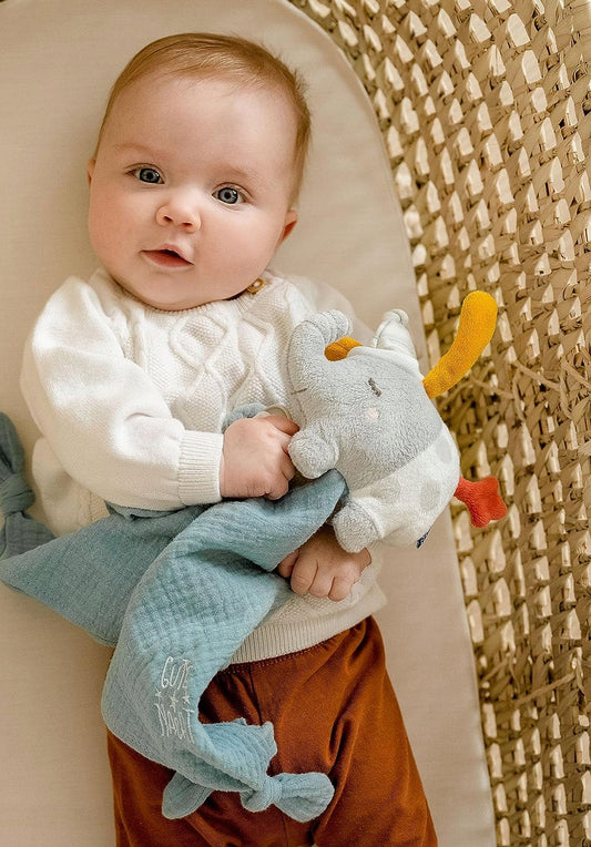 FEHN Elephant comfort blanket, cuddly toy