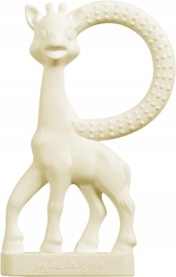 ŻYRAFA SOPHIE zestaw gryzak naturalny SO PURE 18CM + mniejszy "O