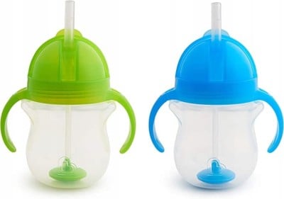 MUNCHKIN Tip&amp;Sip kubek niekapek 6msc+ 207ml obciążona słomka x2 "N