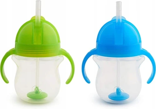 MUNCHKIN Tip&amp;Sip kubek niekapek 6msc+ 207ml obciążona słomka x2 "N