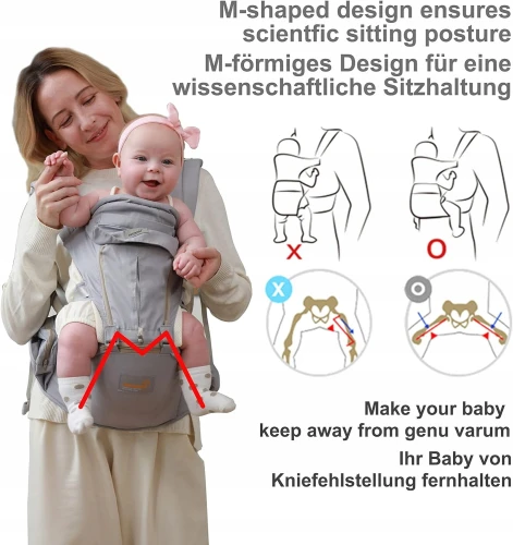 GROWNSY nosidełko ergonomiczne z pasem biodrowym 6w1 "O