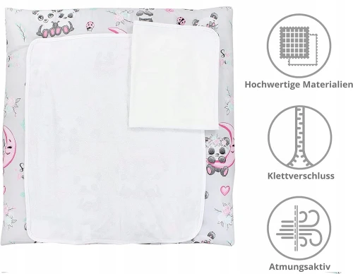 TUPTAM miękki przewijak z pokrowcami x2 75x50 cm "N